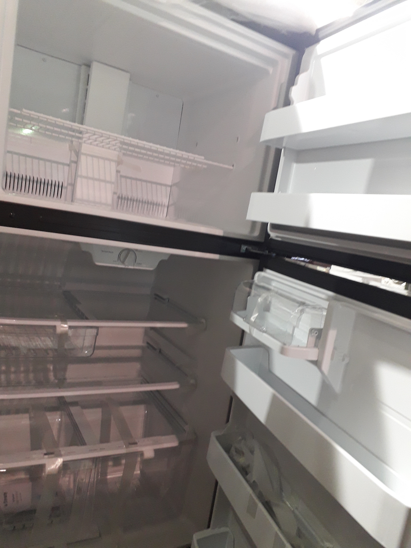 Hitachi latest model fridge with 2 doors up and down-  ثلاجة بابين استيل ستار وي...