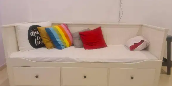 Sofa bed

Ikea sofa bed with 2 matresses, 3 storage drawers, like new