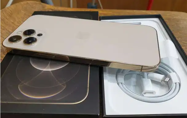 IPhone 12 pro.max 256 gb mint condition gold color only 10 days used