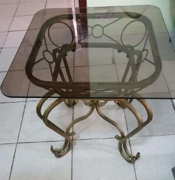 Glass side table