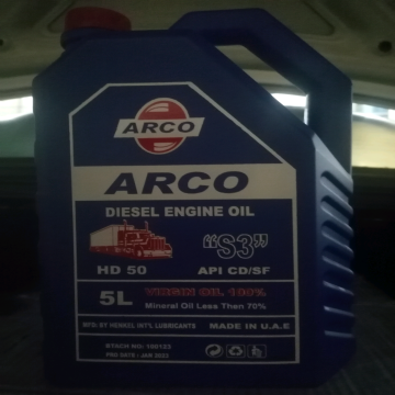 cars , - اعلن مجاناً في منصة وموقع عنكبوت للاعلانات المجانية المبوبة- - Arco S3
عيار 50 لمحركات الديزل Diesel Engine Oil
اماراتي UAE